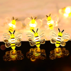 1 Set Of Little Bee LED String Lights; Christmas Decorative Lights; Copper Wire String Lights; 6.6ft/2m 20 Lights