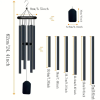1pc Memorial Wind Chimes Outdoor, Garden Wind Chimes With 6 Aluminum Alloy Tubes And Hook, Memorial Wind Chimes For Home Decor Garden Patio Outdo