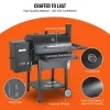 53-Inch Outdoor Pellet Grill & Smoker with Cart