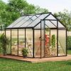 8.3-Ft x 6.2-Ft Polycarbonate Walk-In Greenhouse with Grey Frame