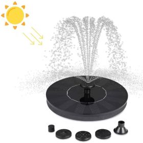 Solar Powered Birdbath Water Fountain Kit with 4 Nozzle Heads