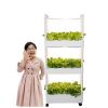 3-Tier 42-Pod Indoor Hydroponic Growing System with LED Grow Lights