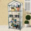 4-Tier Portable Greenhouse with Clear Zippered PVC Cover