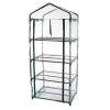 4-Tier Portable Greenhouse with Clear Zippered PVC Cover
