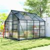 8.3-Ft x 6.2-Ft Polycarbonate Walk-In Greenhouse with Grey Frame
