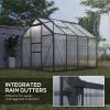 8.3-Ft x 6.2-Ft Polycarbonate Walk-In Greenhouse with Grey Frame
