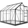 8.3-Ft x 6.2-Ft Polycarbonate Walk-In Greenhouse with Grey Frame