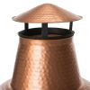Hammered Copper & Iron Wood-Burning Chiminea