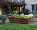 Brown Powder-Coated Steel Raised Garden Bed – Made in USA