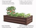 Brown Powder-Coated Steel Raised Garden Bed – Made in USA