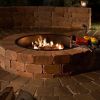 48-Inch Rockwood Stone Fire Pit Kit with Cooking Grate