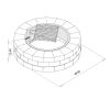 48-Inch Rockwood Stone Fire Pit Kit with Cooking Grate