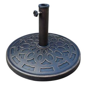 Outdoor Resin 30 lb. Umbrella Base in Black Gold Finish