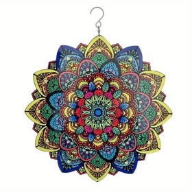 3D Hanging Wind Spinner Garden Wind Chimes Metal Yard Spinners 3D Stainless Steel