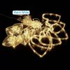 138 LED Warm White Heart Curtain String Lights