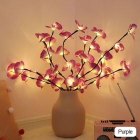 20 LED String Light Simulation Butterfly Orchid Branch Garland