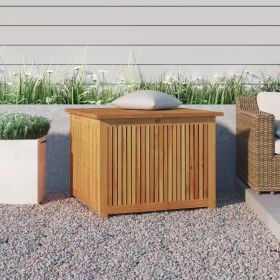 Solid Wood Acacia Patio Storage Box 29.5"x29.5"x22.8"