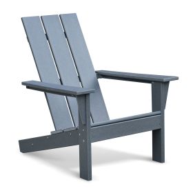 Patio All-Weather HDPE Resin Adirondack Chair, Dark Grey