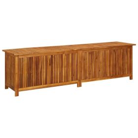 Solid Acacia Wood Patio Storage Box 78.7"x19.7"x22.8"