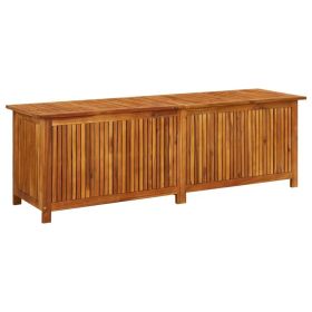 Solid Acacia Wood Patio Storage Box 68.9"x19.7"x22.8"