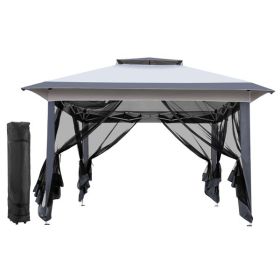 canop2' x 12' Outdoor Pop-up Canopy with 4 Sidewalls Grey