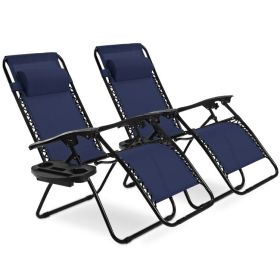 2 Pieces Oversize Lounge Chair with Cup Holder Heavy Duty