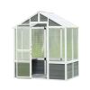 6.3-Ft x 4-Ft Wooden Walk-In Polycarbonate Greenhouse