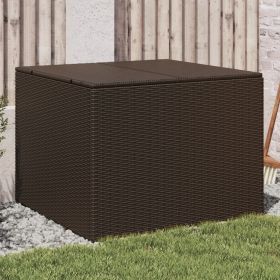 Poly Rattan Garden Storage Box Brown 76.9 Gal