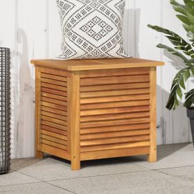 Solid Wood Acacia Garden Storage Box with Louver 23.6"x19.7"x22"