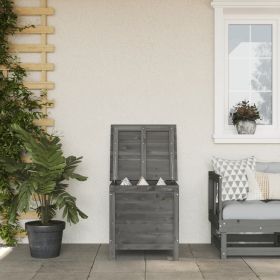 Solid Wood Fir Patio Storage Box Anthracite 19.7"x19.3"x22.2"