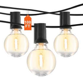 100-Ft Warm White Dimmable LED Outdoor String Lights – 2700K