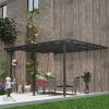 14.5 x 10 Ft Aluminum Patio Pergola with Polycarbonate Roof