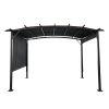 12 x 9 Ft Outdoor Pergola Patio Gazebo Retractable Shade Canopy Steel Frame Gazebo for Gardens Terraces Backyard