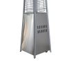 40,000 BTU Stainless Steel Pyramid Propane Patio Heater with Wheels