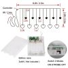 138 LED Warm White Heart Curtain String Lights