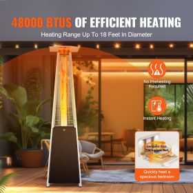 48,000 BTU Hammered Bronze Pyramid Propane Patio Heater