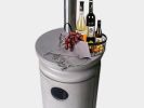 48,000 BTU Outdoor Patio Heater, Terrafab Material Base w Internal Gas Tank, Light Brown