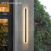 59-Inch Outdoor LED Wall Sconces – Set of 2, Matte Black, Warm White