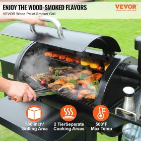 53-Inch Outdoor Pellet Grill & Smoker with Cart