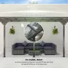 14.5 x 10 Ft Aluminum Patio Pergola with Polycarbonate Roof
