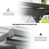 14.5 x 10 Ft Aluminum Patio Pergola with Polycarbonate Roof