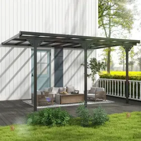 14.5 x 10 Ft Aluminum Patio Pergola with Polycarbonate Roof
