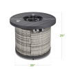 50,000 BTU Grey Wicker Round Propane Fire Pit Table