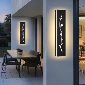 Floral LED Outdoor Wall Light (Light Size: 24 inch)