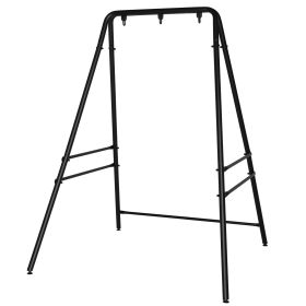 133x137x180cm, Four-legged Stand for Swing or Hammock Chair - Black (Color: Black)