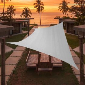 Artpuch Custom Size Light Gray Sun Shade Sail Triangle Canopy 185 GSM Durable Fabric UV Block Awning for Outdoor Patio Garden Backyard (Customize (Color: Light Gray, size: 13'X20')
